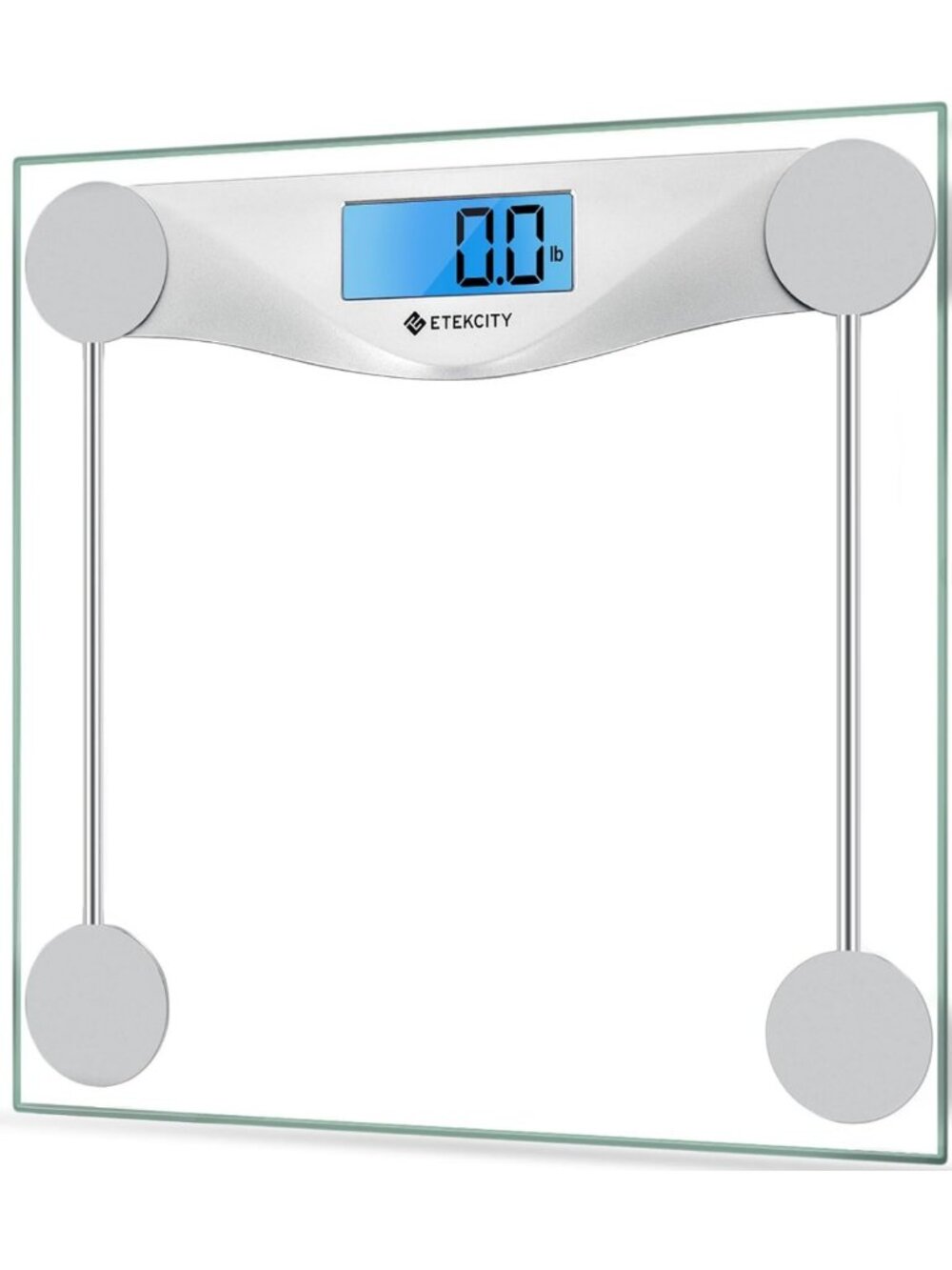 Digital Body Weight Scale - 400 lbs Capacity, Tempered Glass, Large LCD Display